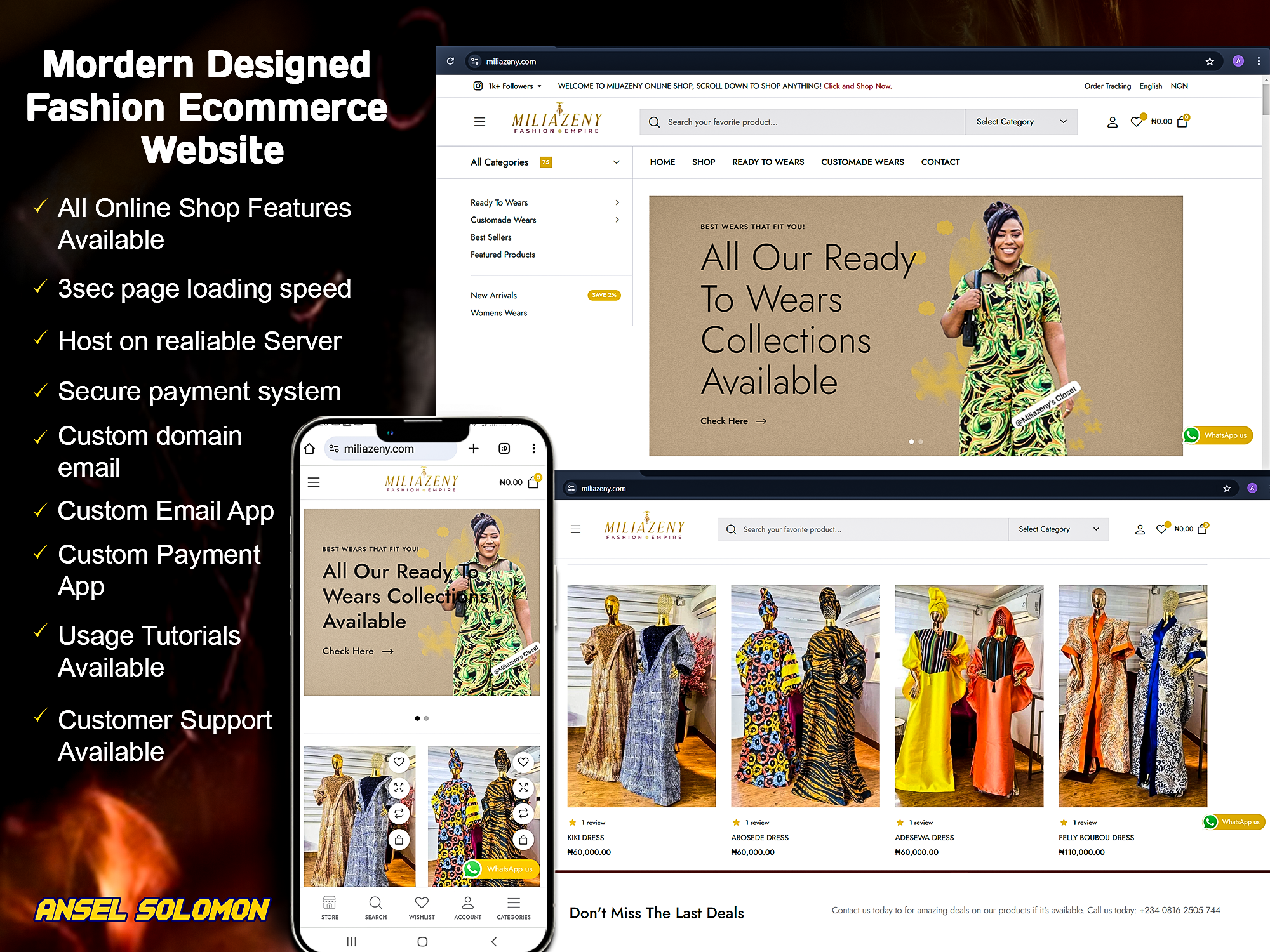 Modern Designed Fashion Ecommerce Website